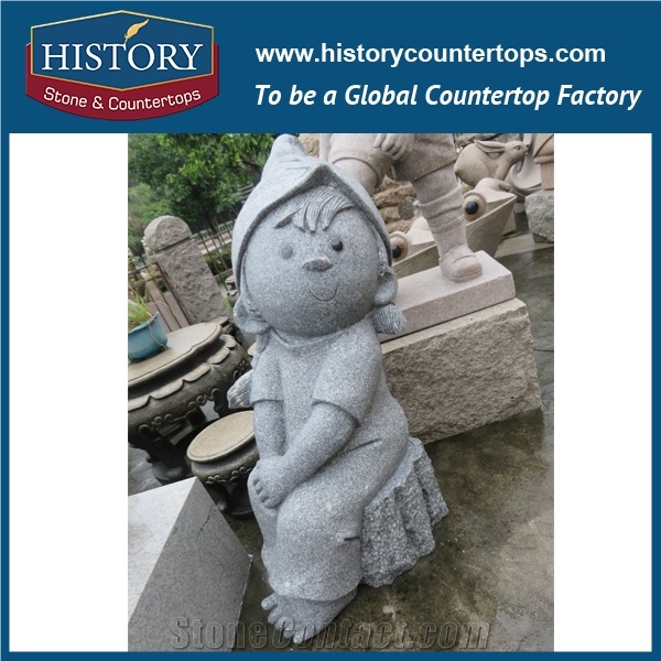 History Stone Chinese Hot-Selling New Design High Quality Wholesale Products, Natural Granite Yellow Color Garden Lady Statue with Basket Cheap Price for Decorations, Human Sculptures Handcrafts