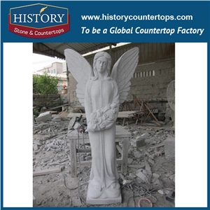 History Stone Chinese Hot-Selling New Design High Quality Wholesale Products, White Marble Hand-Carved Exquisite Standing Old Man with Glasses Statue with Cheap Price, Human Sculptures & Handcrafts