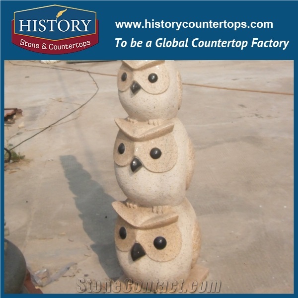 History Stone Chinese Hot-Selling New Design High Quality Wholesale Products, Yellow Granite Hand-Carved Exquisite Cartoon Monkey with Mailbox with Cheap Price, Animal Sculptures & Handcrafts