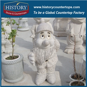 History Stone Chinese Hot-Selling New Design Wholesale Products, Grey Granite Hand-Carved Exquisite Santa Claus for Garden Decorations with Cheap Price, Human Sculptures & Handcrafts