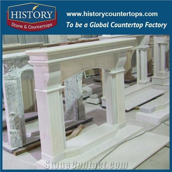 History Stone Chinese Hot-Selling Wholesale Products in Stock, Beige Limestone High Quality Italian Style Fireplace Frame Surround for Home Decorations, Mantel & Handcrafts