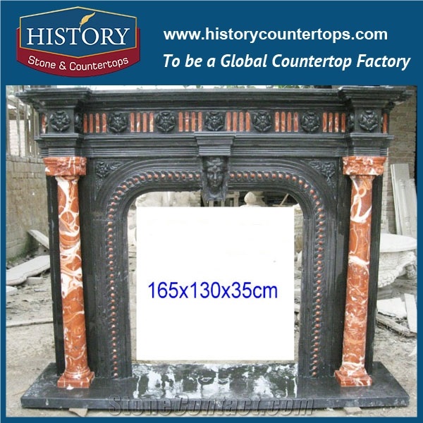 History Stone Chinese Hot-Selling Wholesale Products in Stock, Beige Limestone High Quality Italian Style Fireplace Frame Surround for Home Decorations, Mantel & Handcrafts