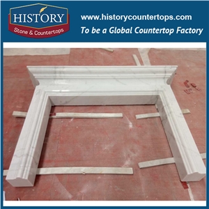 History Stone Chinese Hot-Selling Wholesale Products in Stock, White Marble Indoor Decorative Simple Design Antique Freestanding Fireplaces Surround, Mantels & Handcrafts