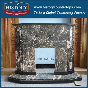 History Stone Competitive Price Wholesale Products, High Polished Green Marble Amazing Popular Arts Craft Design Freestanding Fireplace Surround and Frame, Mantel Surround & Handcrafts
