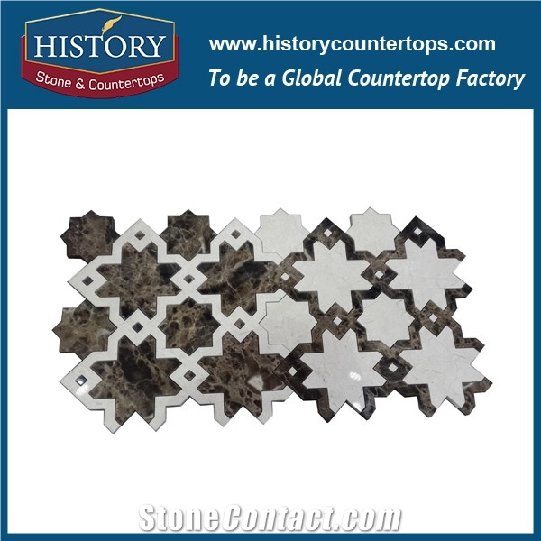 History Stone First Class Shandong Supplier Fine Quality Cheap Price, Natural Cream Bianco Carrara Marble Diamond- Shaped Mosaic for Interior Decoration, Floor & Wall Mosaic Tile
