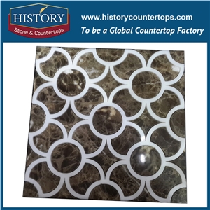 History Stone First Class Shandong Supplier Fine Quality Cheap Price, Natural Cream Bianco Carrara Marble Diamond- Shaped Mosaic for Interior Decoration, Floor & Wall Mosaic Tile