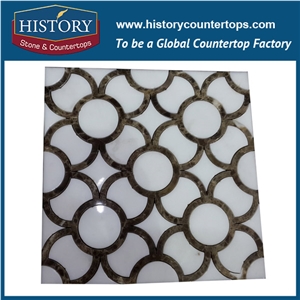 History Stone First Class Shandong Supplier Fine Quality Cheap Price, Natural Cream Bianco Carrara Marble Diamond- Shaped Mosaic for Interior Decoration, Floor & Wall Mosaic Tile