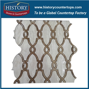 History Stone First Class Shandong Supplier Fine Quality Cheap Price, Natural Cream Bianco Carrara Marble Diamond- Shaped Mosaic for Interior Decoration, Floor & Wall Mosaic Tile