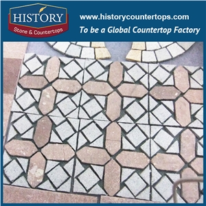 History Stone Free Style Irregular Natural Light Green and Beige Marble Mixed Slate Stone Mosaic Wall Tile Export from China