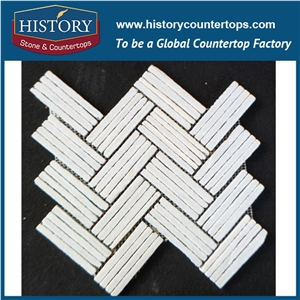 History Stone Free Style Irregular Natural Light Green and Beige Marble Mixed Slate Stone Mosaic Wall Tile Export from China