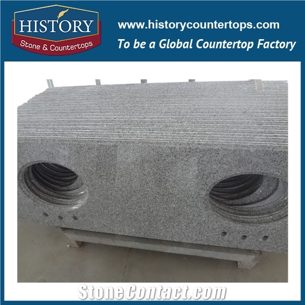 History Stone Hg001 G603 Mountain Grey Radius Beveled Edge Irregular Customizable Unique Bathroom Design Countertops & Vanity Tops