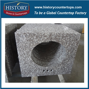 History Stone Hg016 G664 Bainbrook Brown Double Ogee Standard Prefab Size Custom Made Bathroom Design Granite Countertops & Bathroom Vanity Top