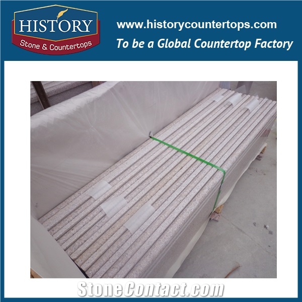 History Stone Hg030 G681 Beige Cream Honded Finish Customised Shape Vanity Set Granite Replacement for Countertops & Bathroom Vanity Top