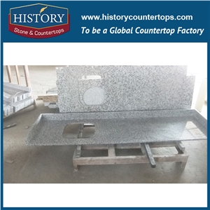 History Stone Hg036 G439 Big White Flower Flat Polished Professional Customised Granite Countertops & Bathroom Vanity Top for Indoor Construction