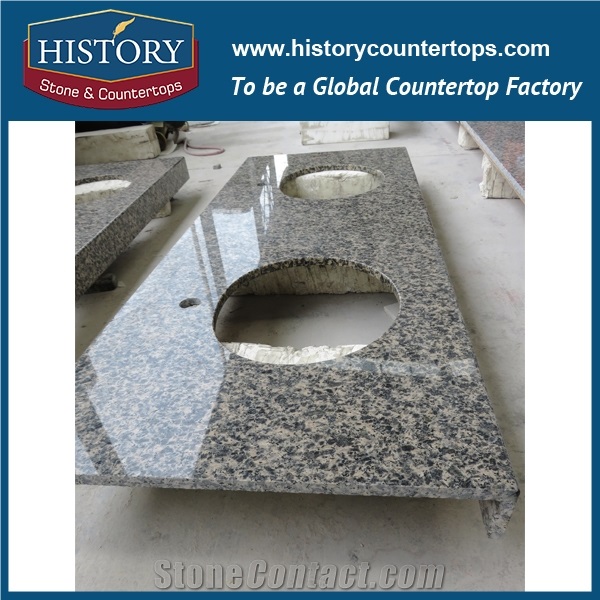 History Stone Hg038a G5158 Yellow Leopard Skin Flower Bainbrook Brown Double Ogee Standard Prefab Size Custom Made Countertops & Bathroom Vanity Top