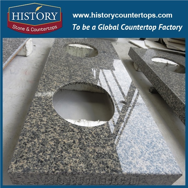 History Stone Hg038a G5158 Yellow Leopard Skin Flower Bainbrook Brown Double Ogee Standard Prefab Size Custom Made Countertops & Bathroom Vanity Top