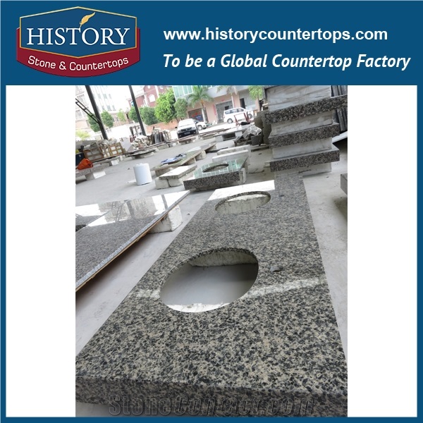 History Stone Hg038a G5158 Yellow Leopard Skin Flower Bainbrook Brown Double Ogee Standard Prefab Size Custom Made Countertops & Bathroom Vanity Top