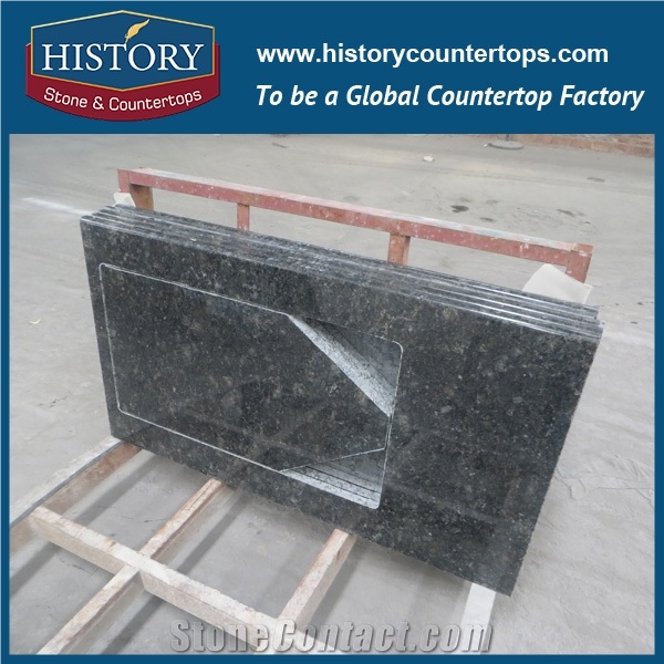 History Stone Hg050 Butterfly Green Bevel Top Edge Cut-To-Size Chinese Prefabricated Laminate Countertops & Bathroom Vanity Top for Hotel Project