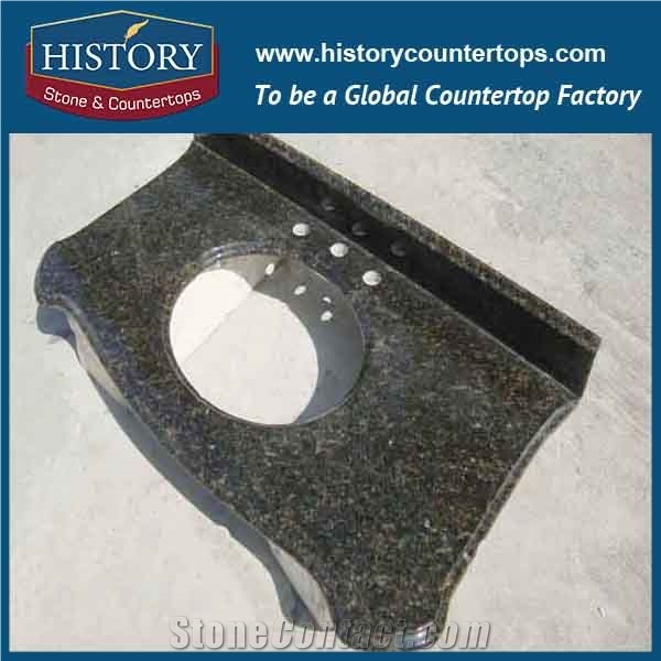History Stone Hg050 Butterfly Green Bevel Top Edge Cut-To-Size Chinese Prefabricated Laminate Countertops & Bathroom Vanity Top for Hotel Project