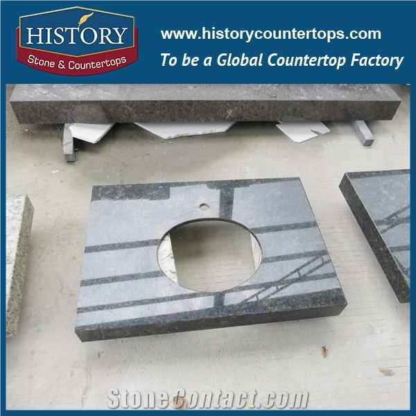 History Stone Hg050 Butterfly Green Radius Beveled Edge Pre Cut Special Polished Installing Wholesale Custom Vanity Top & Counter Top for Bathroom