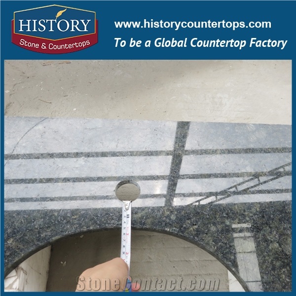 History Stone Hg050 Butterfly Green Radius Beveled Edge Pre Cut Special Polished Installing Wholesale Custom Vanity Top & Counter Top for Bathroom