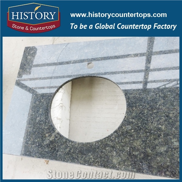 History Stone Hg050 Butterfly Green Radius Beveled Edge Pre Cut Special Polished Installing Wholesale Custom Vanity Top & Counter Top for Bathroom