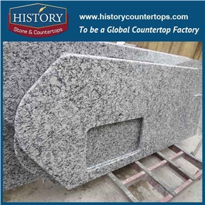 History Stone Hg067 Apray White Single Ogee Edge Modern Polished Prefabricated Machine Cut Options for Countertops & Bathroom Vanity Top on Sale