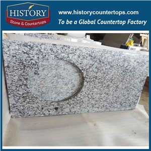History Stone Hg067 Apray White Single Ogee Edge Modern Polished Prefabricated Machine Cut Options for Countertops & Bathroom Vanity Top on Sale