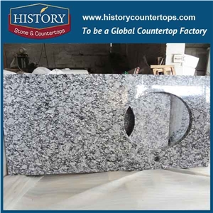 History Stone Hg067 Spray White Radius Top Wholesale Shaped Commercial Integrated Design Replacement for Building Countertop, Bathroom Vanity Tops, Bath Top