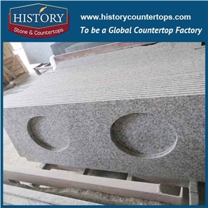 History Stone Hg069 Tiger Skin White Polished Edge Cudtom Made Laminated Bullnose Countertops & Bathroom Vanity Top New Design for Indoor Construction