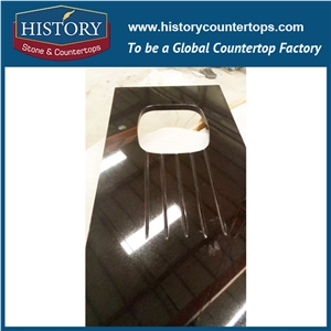 History Stone Hg076 China Black Beveld Edge Excellent Precut Natural Polished Home Base Cut to Size Material for Bathroom Countertopas & Vanity Tops