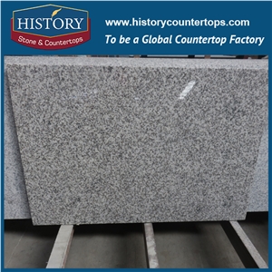 History Stone Hg079 G655 Tong White Precut Half Bullnose Four Edges Polished Custom Size Countertops & Bathroom Vanity Top for Domestic Decoration