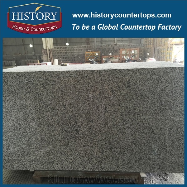 History Stone Hg079 G655 Tong White Precut Half Bullnose Four Edges Polished Custom Size Countertops & Bathroom Vanity Top for Domestic Decoration