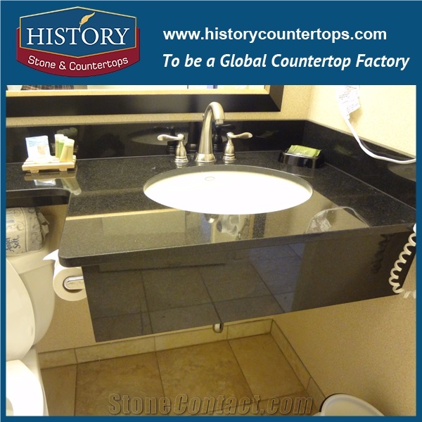 History Stone Hg086 Mongolia Black Radius Top Special Polished Bathroom Kit Smooth Surface for Granite Countertops & Vanitty Top Options by Price