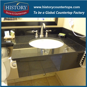History Stone Hg086 Mongolia Black Radius Top Wholesale Shaped Commercial Integrated Design Solid for Building Countertop, Bathroom Vanity Tops, Bath Top