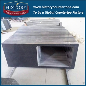 History Stone Hg086 Mongolia Black Radius Top Wholesale Shaped Commercial Integrated Design Solid for Building Countertop, Bathroom Vanity Tops, Bath Top