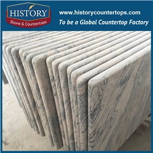 History Stone Hg140 Multicolor Grain Sand Ripple Round Edge Customized Solid Surface Furniture for Granite Bathroom Countertops & Vanity Top