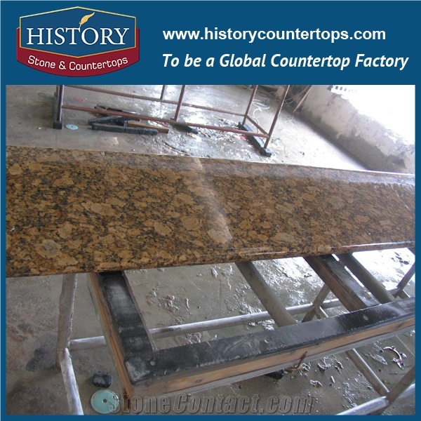 History Stone Hgj020 Giallo Fiorito Radius Top Wholesale Shaped Commercial Integrated Design Replacement for Building Countertop, Coffee Table, Bar Tops, Island Tops