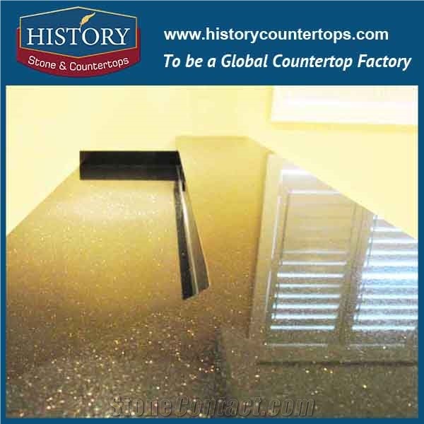 History Stone Hgj021 Galaxy Black Antique Prefabricated Granite Factory Supplier Modular Exotic Style Solid for Apartment, Countertop, Bathroom Vanity Tops & Counter