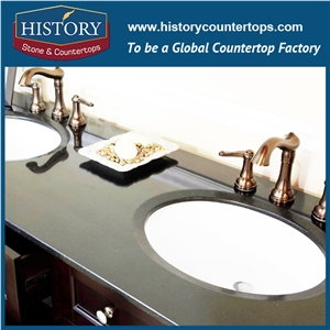 History Stone Hgj021 Galaxy Black Antique Prefabricated Granite Factory Supplier Modular Exotic Style Solid for Apartment, Countertop, Bathroom Vanity Tops & Counter