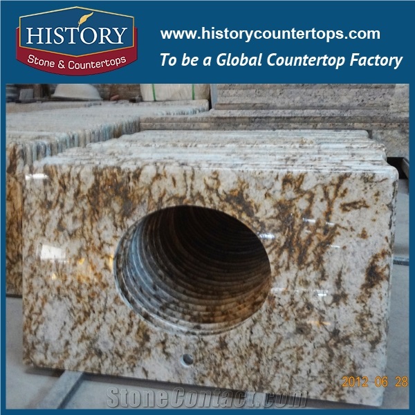 History Stone Hgj067 Tropic Brown Antique Prefabricated Granite Factory Supplier Modular Classic Import Solid for Apartment, Countertop,Bathroom Vanity Tops, Counter
