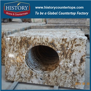 History Stone Hgj067 Tropic Brown Antique Prefabricated Granite Factory Supplier Modular Classic Import Solid for Apartment, Countertop,Bathroom Vanity Tops, Counter