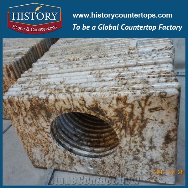 History Stone Hgj067 Tropic Brown Antique Prefabricated Granite Factory Supplier Modular Classic Import Solid for Apartment, Countertop,Bathroom Vanity Tops, Counter