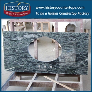 History Stone Hgj075 Tropical Green Antique Prefabricated Granite Factory Supplier Modular Furniture Durable for Apartment,Kitchen Countertop,Benchtops & Bar Tops, Counter