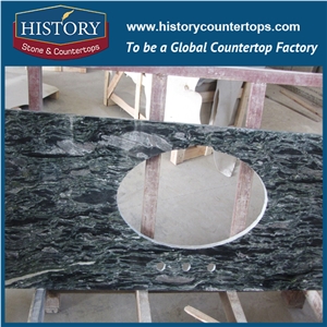 History Stone Hgj075 Tropical Green Antique Prefabricated Granite Factory Supplier Modular Furniture Durable for Apartment,Kitchen Countertop,Benchtops & Bar Tops, Counter