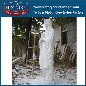 History Stone High Quality Cheap Price Hand Carved Wholesale Products, Natural Marble White Color Famous Beautiful Greek Lady with Bracelets, Hot-Selling for Decorations, Human Statue Handcrafts