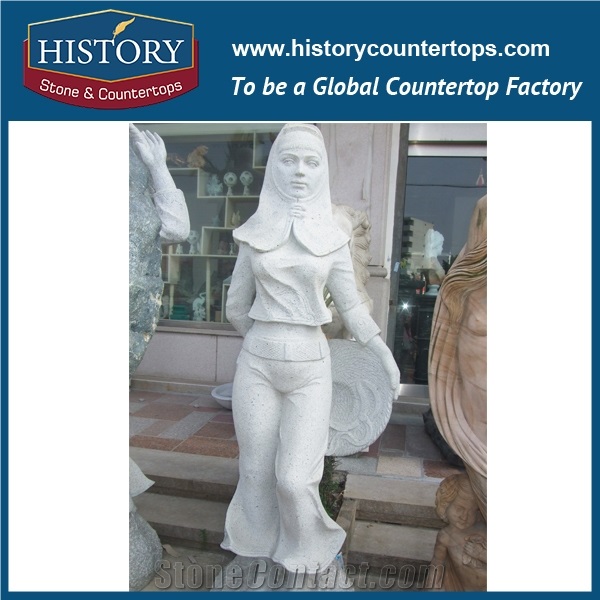 History Stone High Quality Cheap Price Hand Carved Wholesale Products, Natural Marble White Color Famous Beautiful Greek Lady with Bracelets, Hot-Selling for Decorations, Human Statue Handcrafts