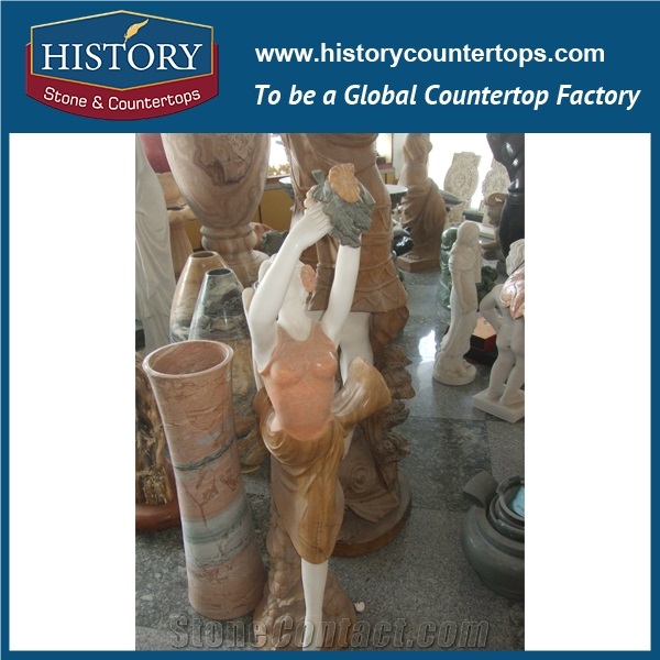 History Stone High Quality Cheap Price Hand Carved Wholesale Products, Natural Marble White Color Famous Beautiful Greek Lady with Bracelets, Hot-Selling for Decorations, Human Statue Handcrafts