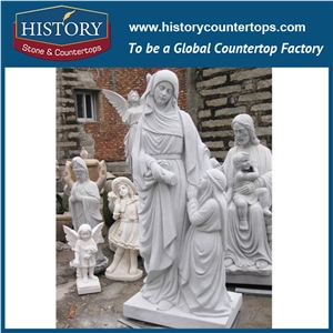 History Stone High Quality Cheap Price Wholesale Products, Granite Grey Color Famous Customized Religious Women with Her Child Sculpture, Hot-Selling for Decorations, Human Statue & Handcrafts
