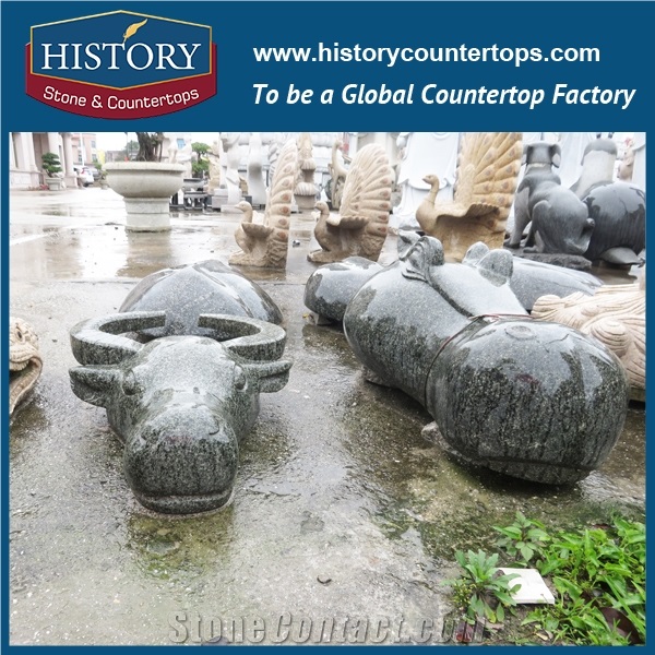 History Stone High Quality Cheap Price Wholesale Products, Natural Granite Grey Color Famous Customized Four Frogs Sculpture, Hot-Selling for Decorations, Animal Statue & Handcrafts